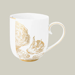 Porcelain mug from Pip Studio Royal White collection with blue floral design and gold accents.