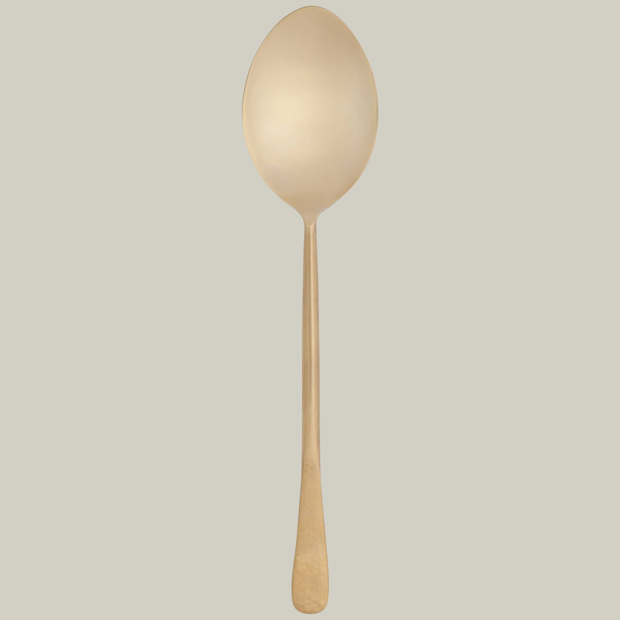 Large gold plated serving spoon