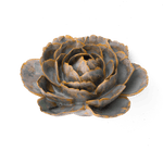Decorative ceramic English Rose sculpture on a transparent background