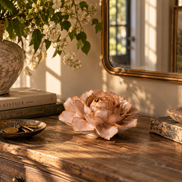 Camellia Sunset Sculpture - The Ceramic Garden