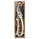 Gardening shears in a cardboard packaging on a white background
