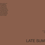 Brown background with text about late summer gardening